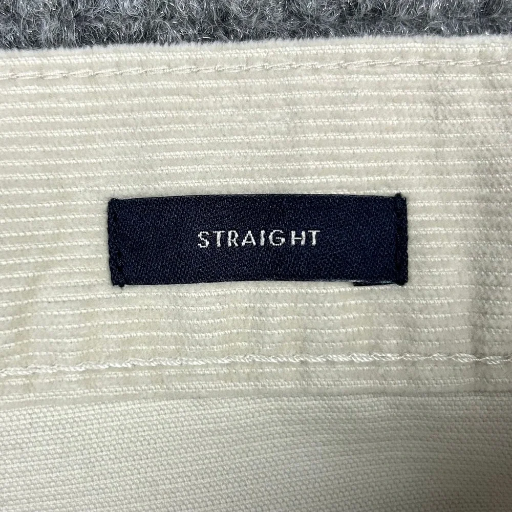 J.Crew Corduroy Pants Mens 35x32 Beige Flex Straight Fit CL248 Stone Stretch